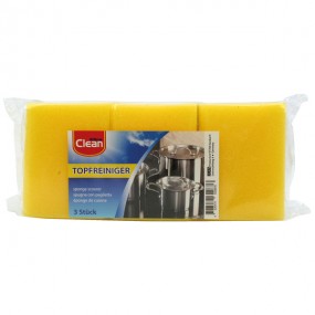 Sponge w/ Pot Scourer CLEAN w/ Grip 3pcs