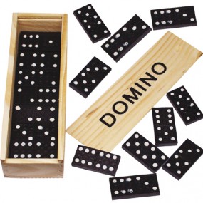 Domino in Wooden Box 16x5cm w/ Instructions
