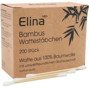 Cotton buds 200pcs bamboo Elina in paper box