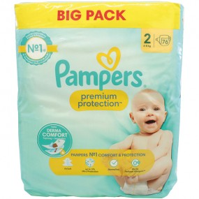 Pampers couches new baby (4-8 kg) 76cs
