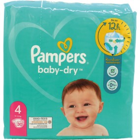 Pampers Baby Dry Taille 4 Maxi (9-14kg) 30 pcs