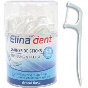 Dental floss Elina 50pcs in PVC travel box