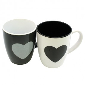 Coffee mug heart approx. 350ml 12x11x8.5cm