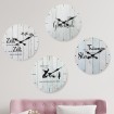 Wall clock sayings 2, 4/s, approx. 28 cm DM 4 different