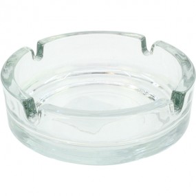 Glass ashtray 10,5x3cm transparent