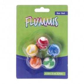 Bouncy ball, set of 5, approx. 2.7cm D different colours,