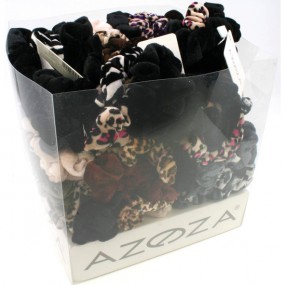 Hair Scrunchies small 3pcs, 12fold assorted