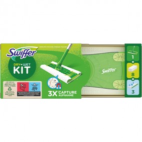 Swiffer Starter Floor Stick + 8 Dry + 3 Wet Wipes
