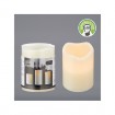 LED real wax candle 6.5cm ivory