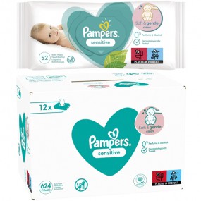 Pampers Sensitive Wet Wipes 12x52 Giga Pack