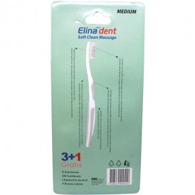 Toothbrush Elina Softclean 3+1 Anti-Slip Grip