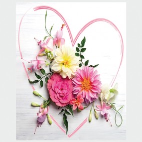 Premium Napkins 'Flower Heart' 20pcs 33x33cm
