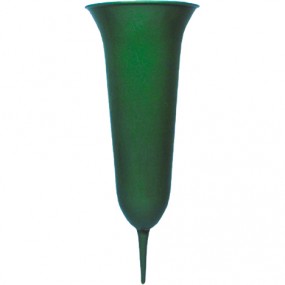 Memorial Vase 31x12cm out of Plastic,Colour Green