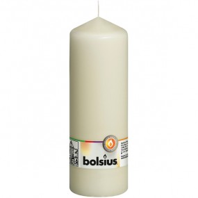 Pillar candle 200mm x 68mm champagne colour