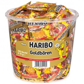 Food Haribo round tin Goldbären 100pcs mini bag