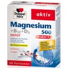 Doppelherz Magnesium 500 + B12 + D3 Depot