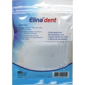 Dental Floss Sticks Elina 8cm 50pc Resealable Bag