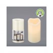 LED real wax candle 13cm ivory flickering LED