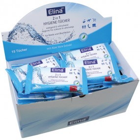 Hygienic wipes 15er Elina 2 in 1, 20x12 cm
