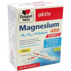 Doppelherz Magnesium + B6 + B12 direct 20 Port.