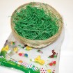 Easter bamboo basket 19cm, filled with grass