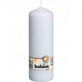 Bougie pilier 200mm x 68mm blanc