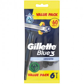 Gillette Blue3 Smooth Disposable Razors 6's