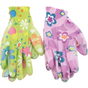 Garden Gloves Women Flower Polyester/PU One Size