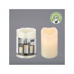LED real wax candle 9cm ivory flickering LED