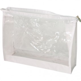 Cosmetic Bag XL 23x18x5.5cm Transp. White