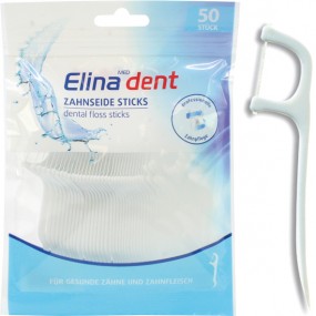 Dental Floss Sticks Elina 8cm 50pc Resealable Bag