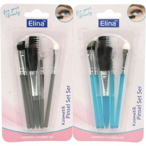 Cosmetic brush Elina set of 5 on card approx.