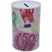 Money box 12.5x8cm Euro made of metal